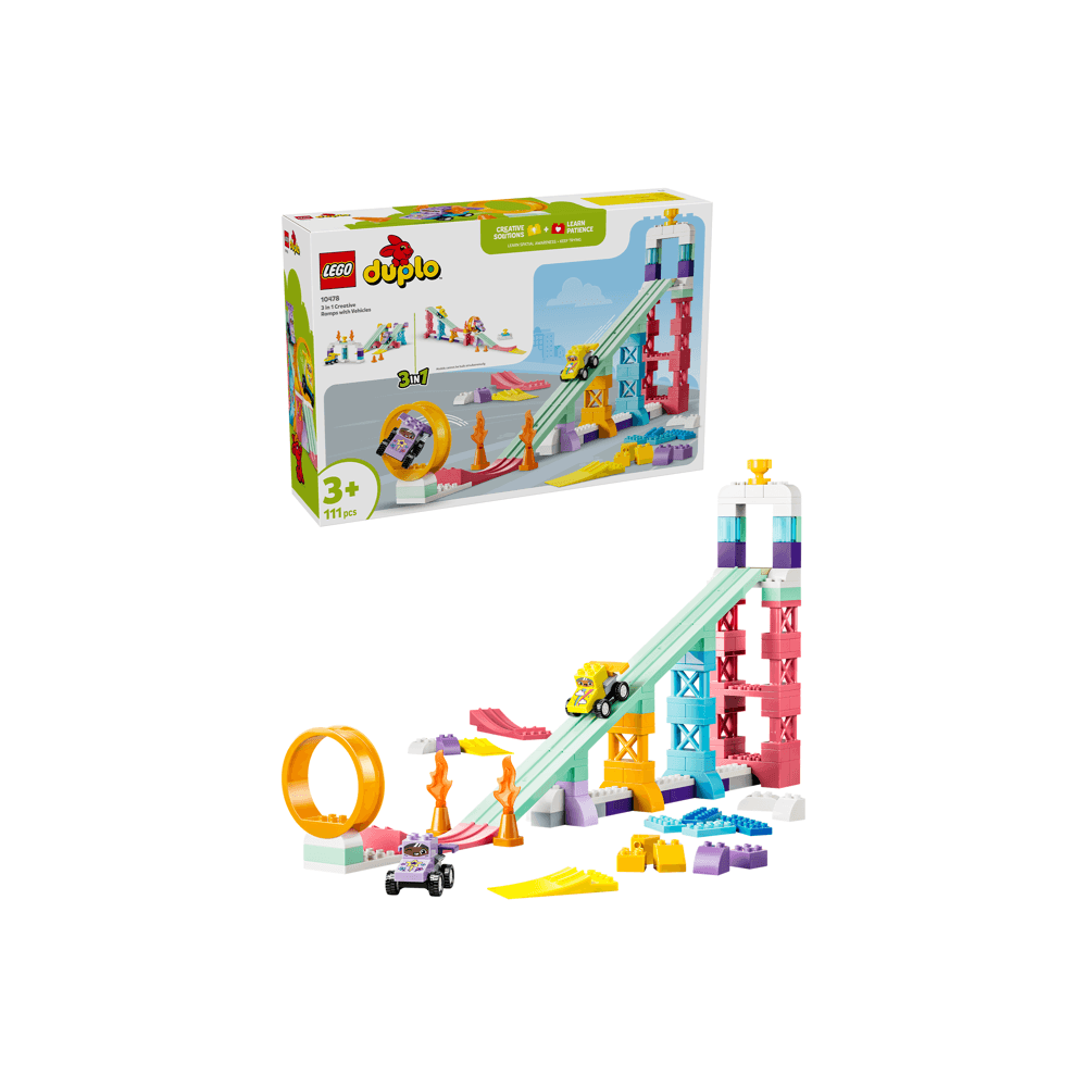  LEGO DUPLO 3 in 1 Creative Ramps with Vehicles 10478